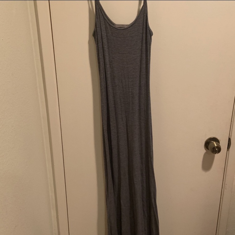 Long Navy blue and Gray dress